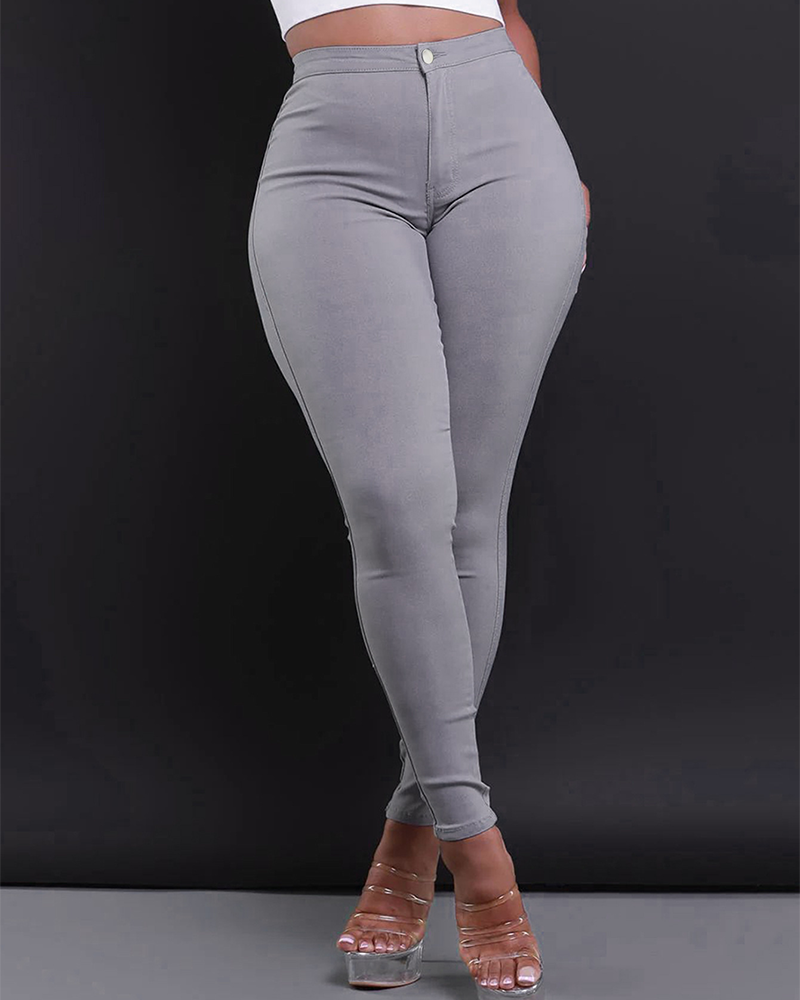 Slim-Fit Mid-Rise Trousers
