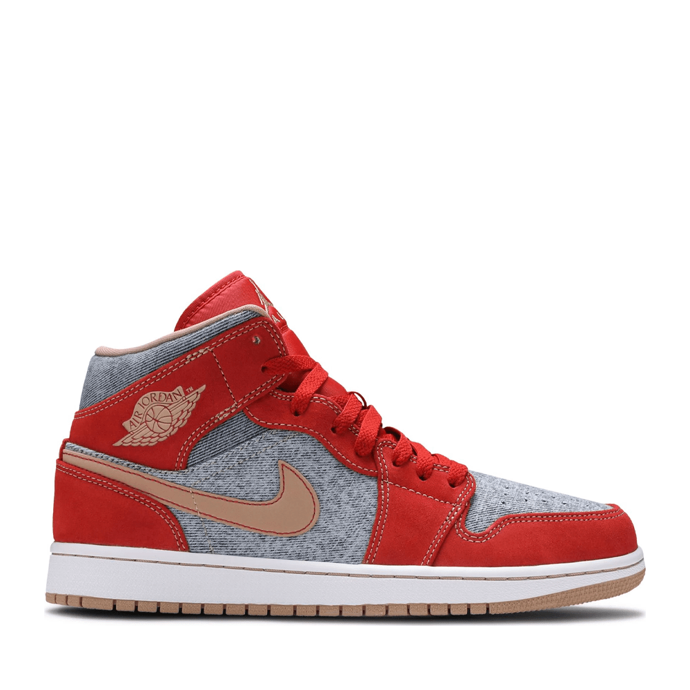 NIKE AIR JORDAN1 MID DENIM RED (NEW)