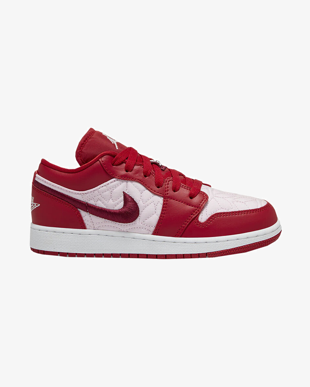 NIKE AIR JORDAN1 LOW GS SE RED QUILT