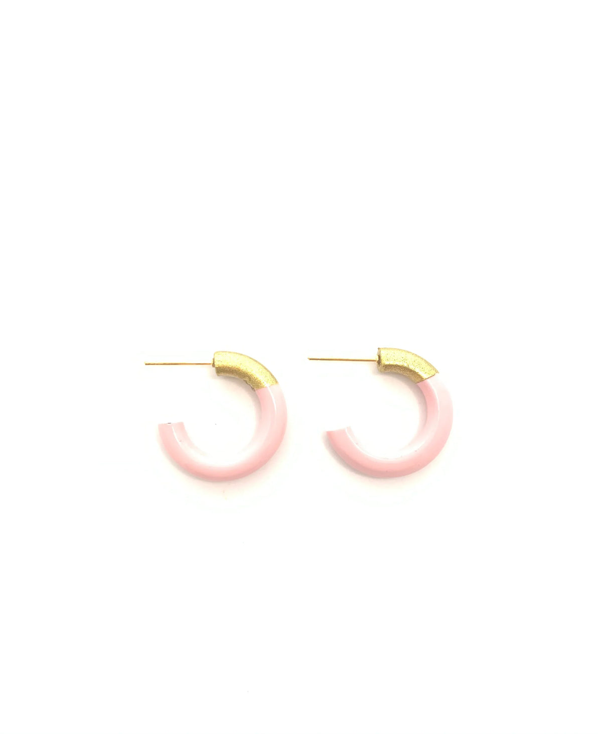 LIZ SM Hoop Earrings- Baby Pink