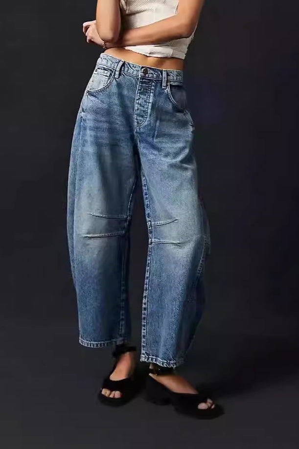 Loose Fit Low Waist Denim Jeans