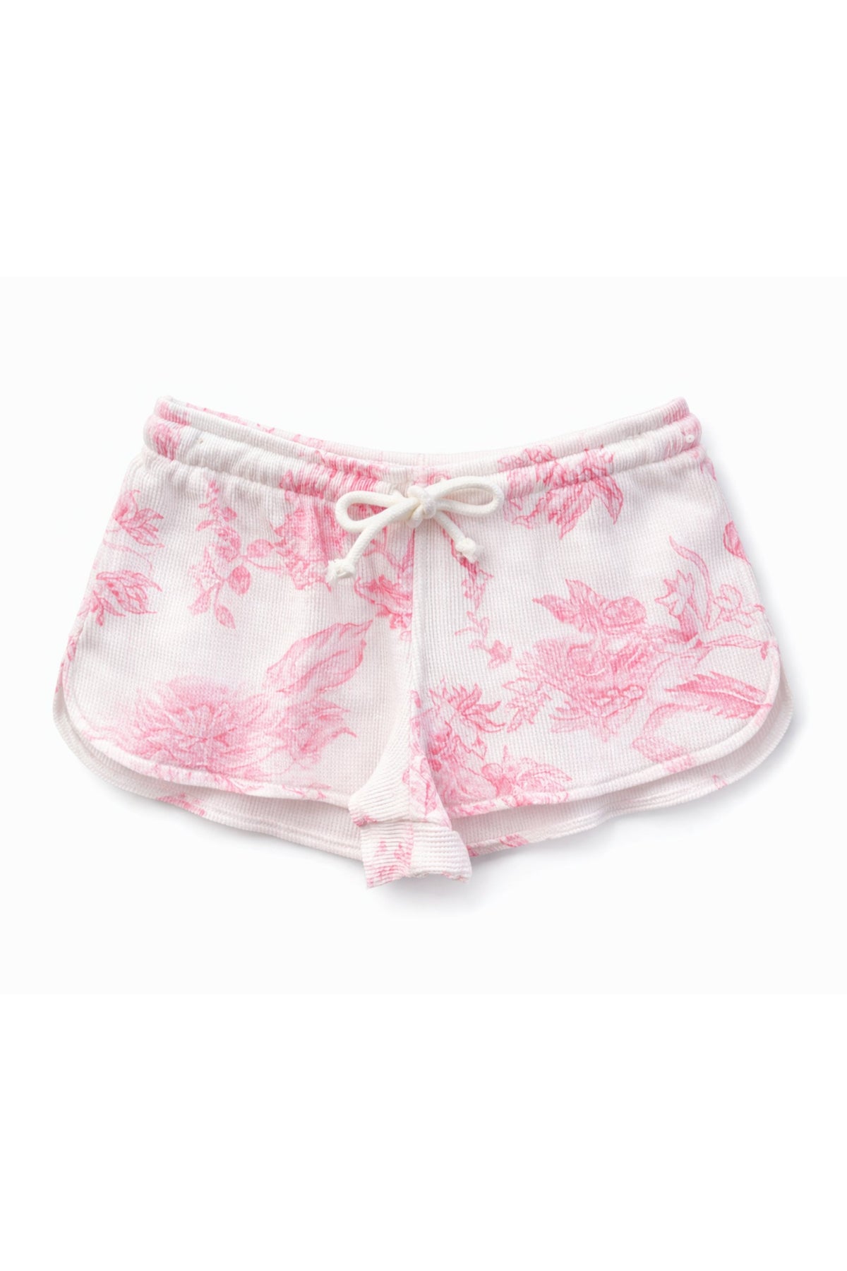 JUNIOR BRYNN WAFFLE PRINTED LOUNGE SHORTS