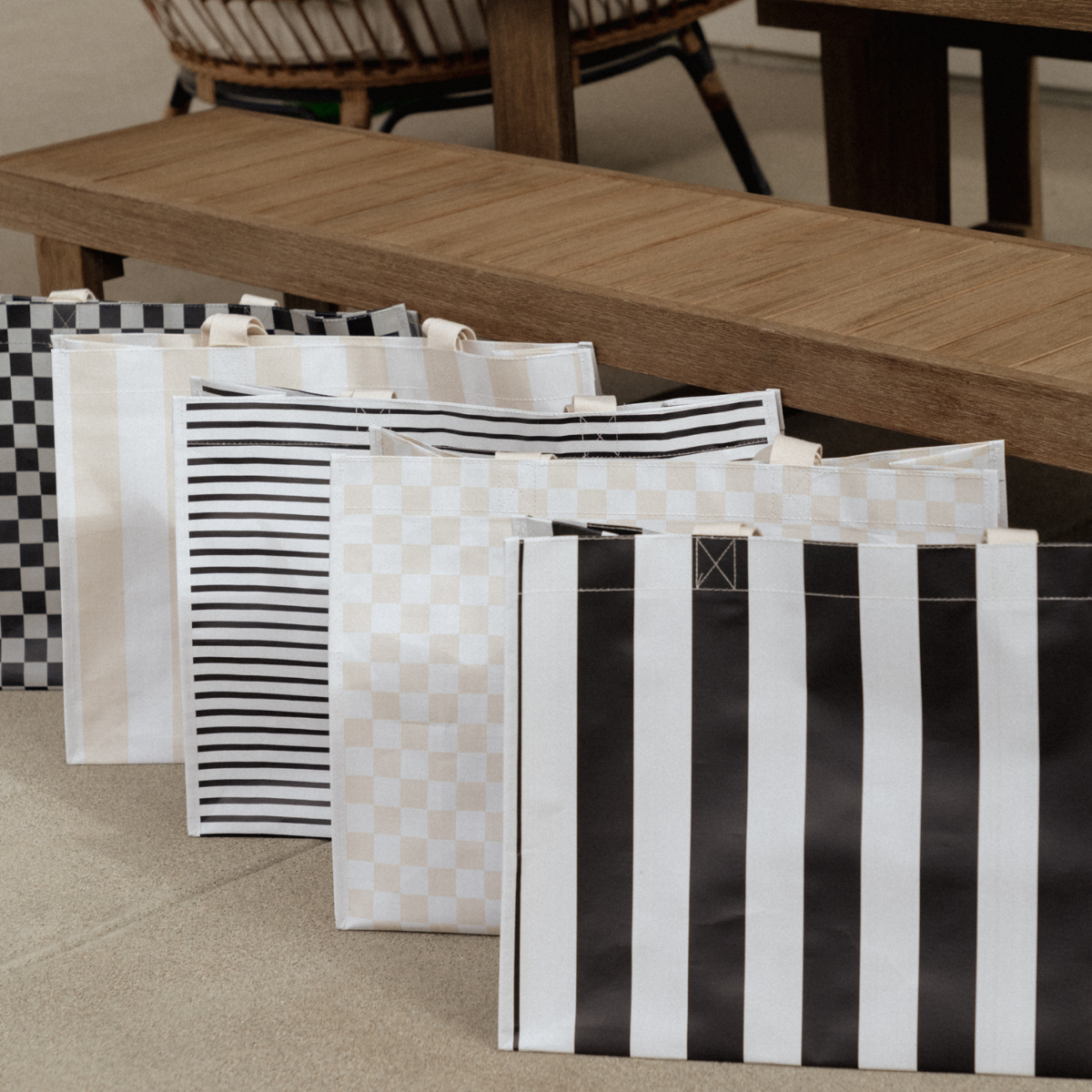 Checker XL All Day Bag with Matching Removable Pouch