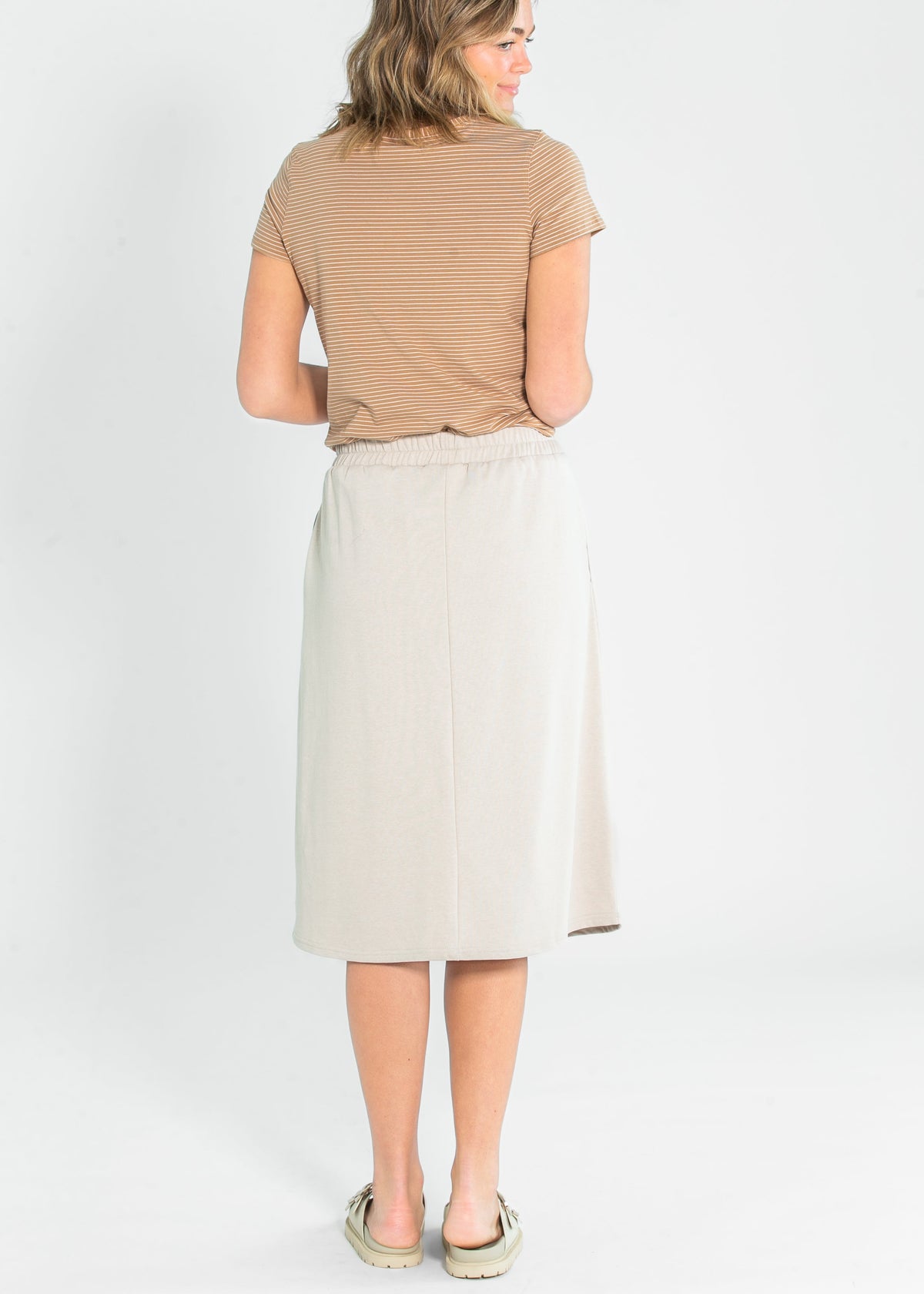 French Terry Elastic Waist Skirt - FINAL SALE