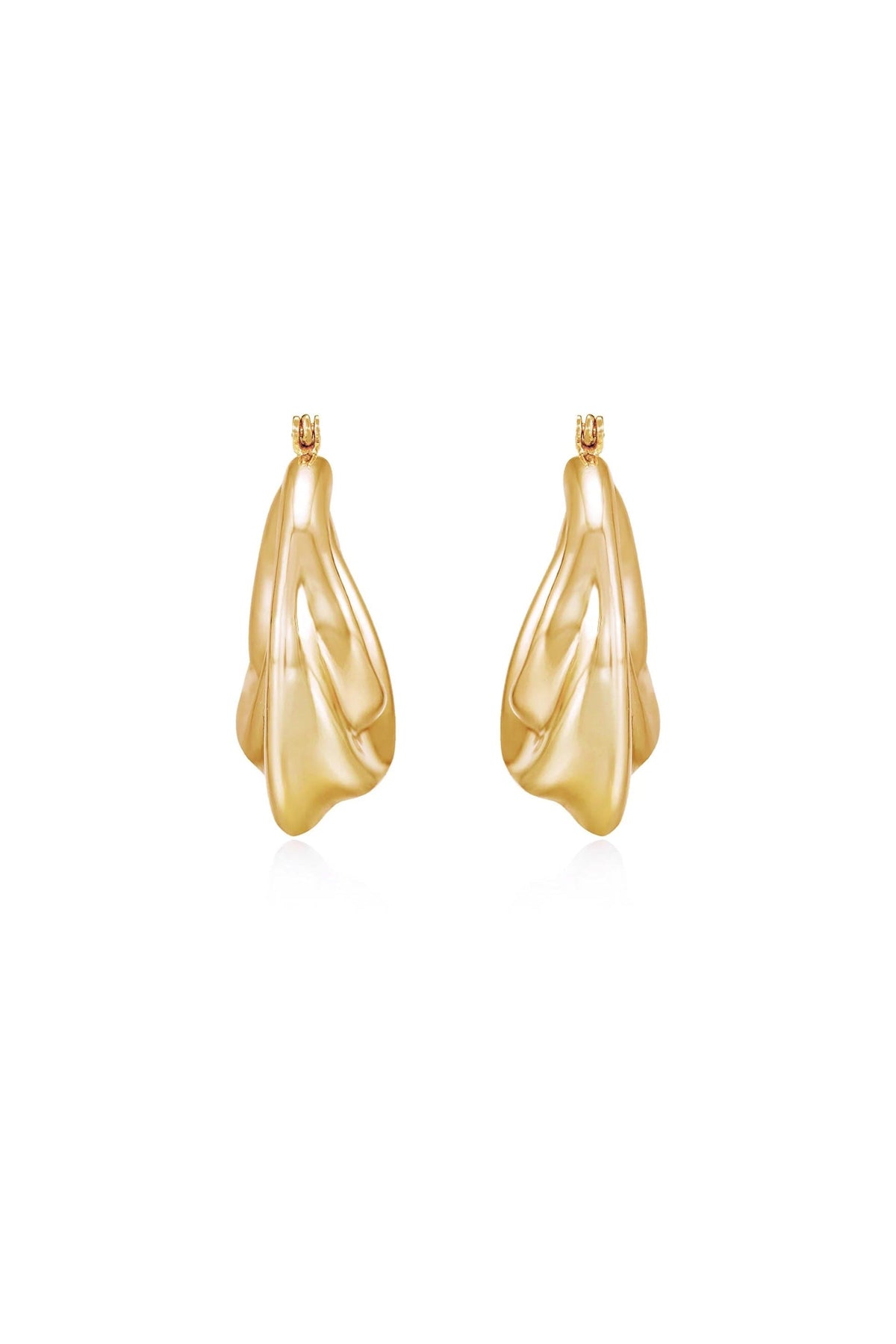 Crescent Swirl Hoop Earrings