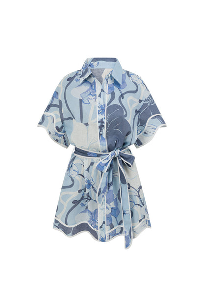 Daria Dress - Bouquet Blu