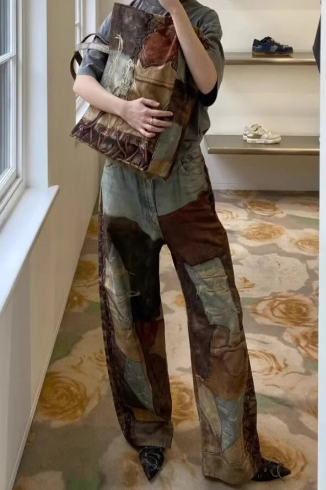3D Printed Streetwear Baggy Jeans