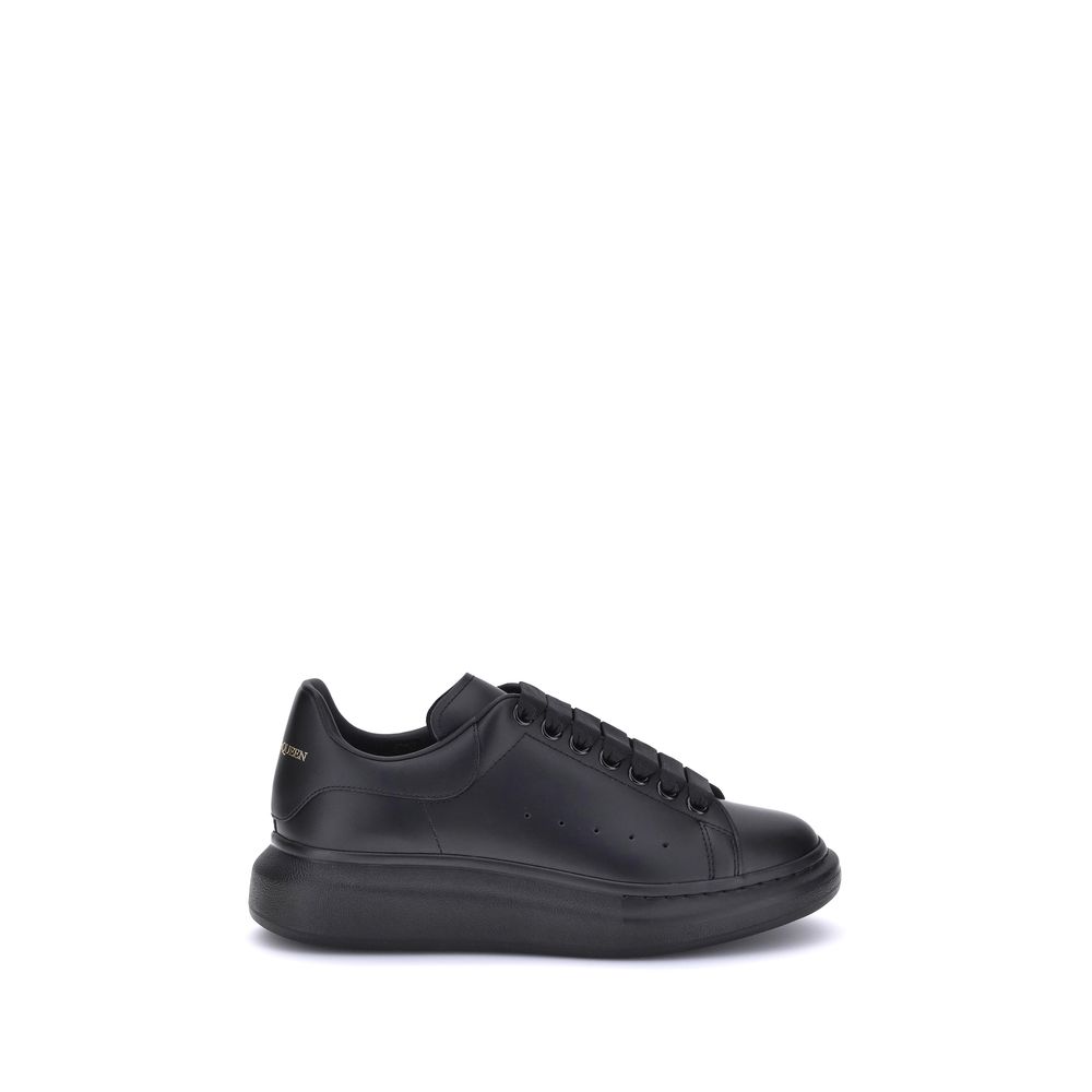 Alexander McQueen Black Calf Leather Bos Taurus Platform Sneakers