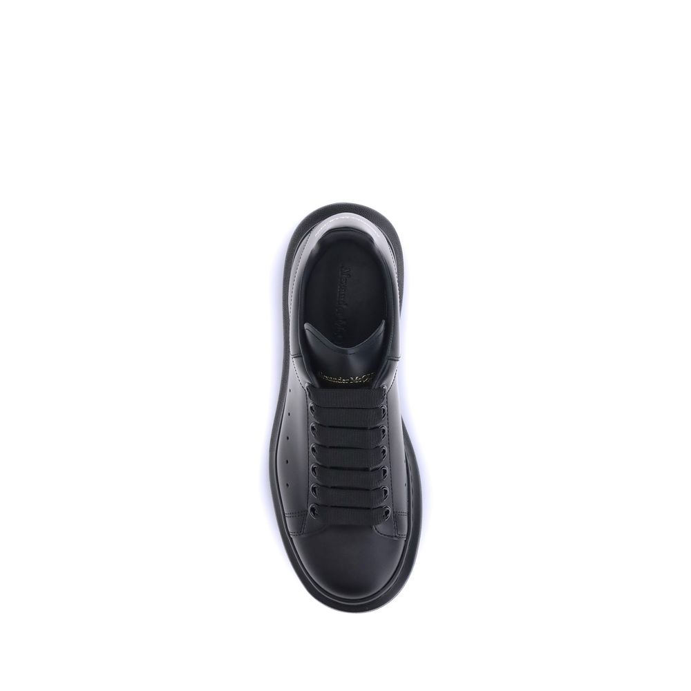 Alexander McQueen Black Calf Leather Bos Taurus Platform Sneakers