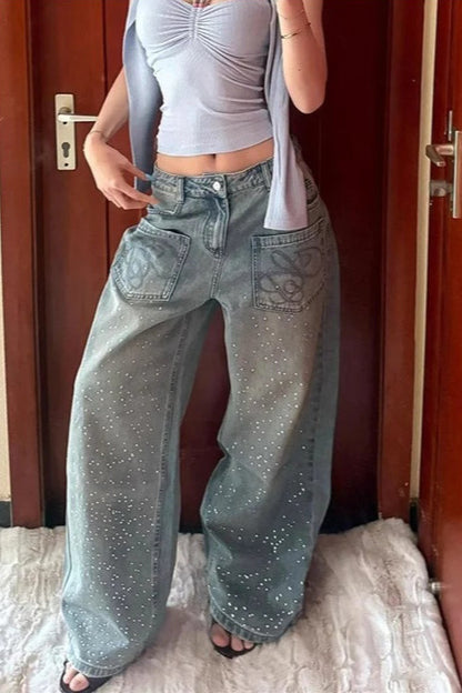 Star Studded Vintage Baggy Jeans