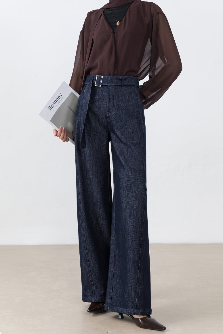 High Waist Loose Straight Leg Jeans