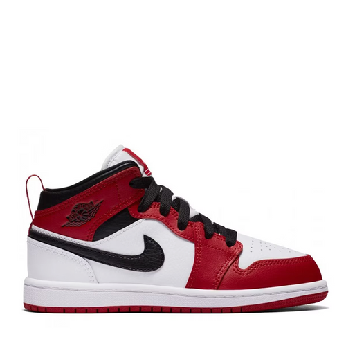 NIKE AIR JORDAN1 MID CHICAGO WHITE HEEL PS (NEW)