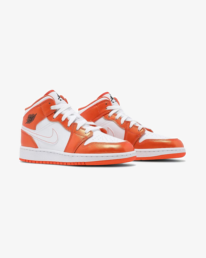 NIKE AIR JORDAN1 MID SE GS ELECTRO ORANGE