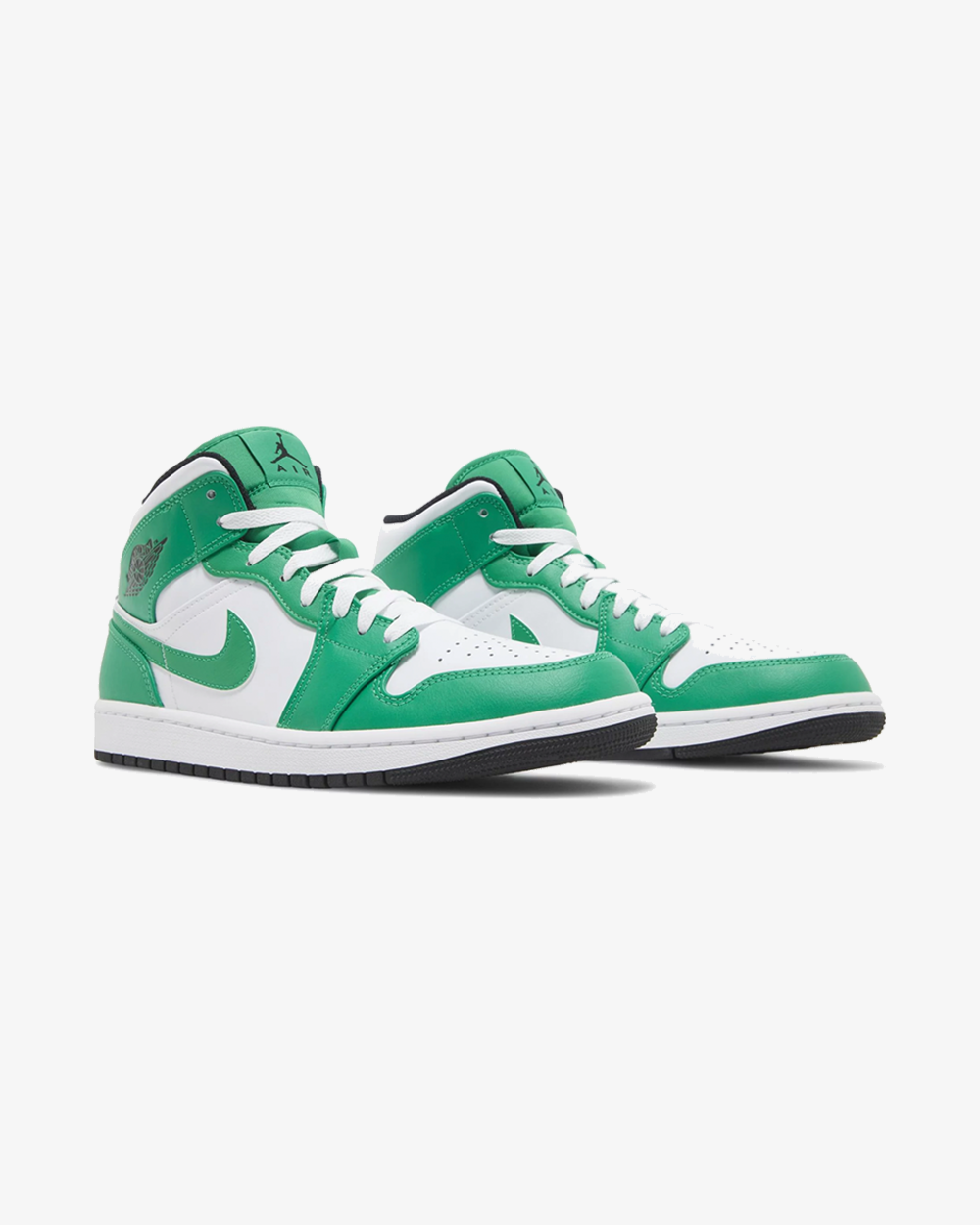 NIKE AIR JORDAN1 MID WHITE LUCKY GREEN