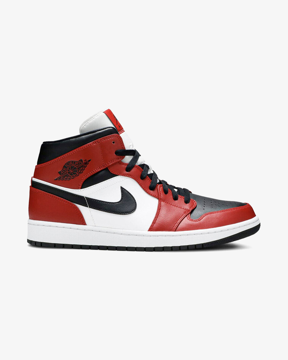 NIKE AIR JORDAN1 MID CHICAGO BLACK TOE