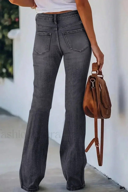 High Waist Flared Denim Jeans