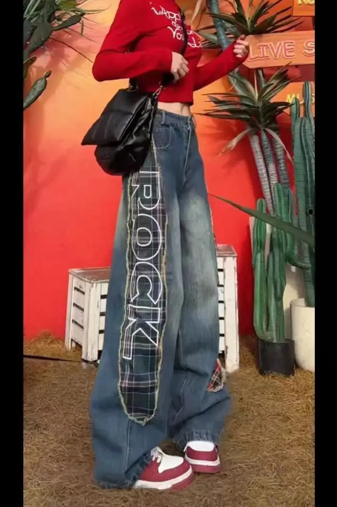 Hip-Hop Patchwork Jeans