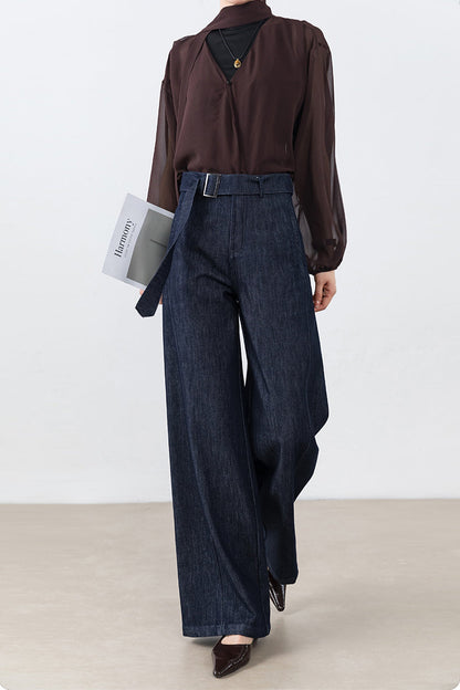High Waist Loose Straight Leg Jeans