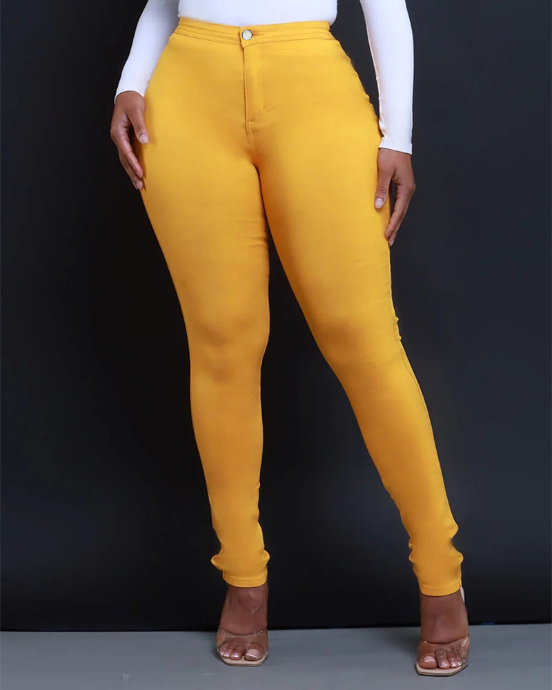 Slim-Fit Mid-Rise Trousers