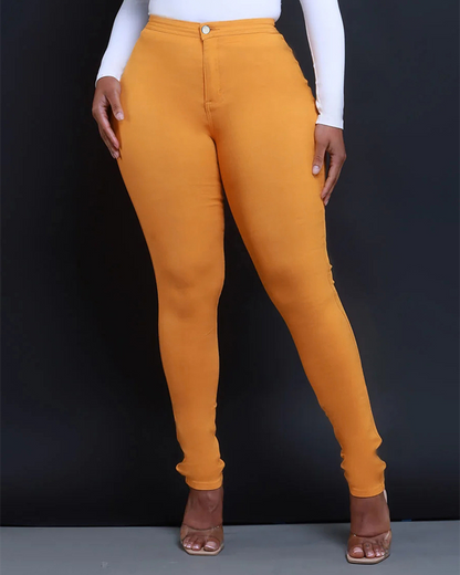 Slim-Fit Mid-Rise Trousers