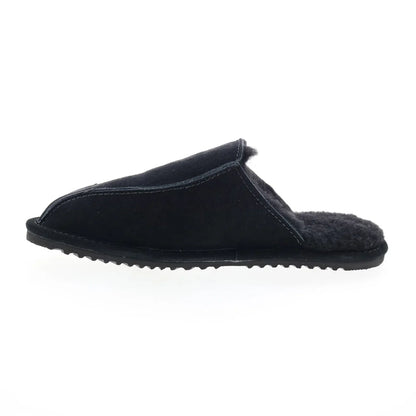Bearpaw Pierre 2538M-011 Mens Black Synthetic Slip On Mules Slippers Shoes