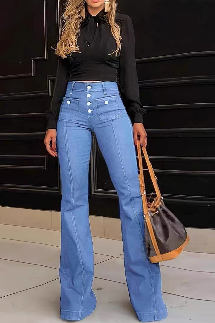 Stretch Slim Fit Flare Jeans