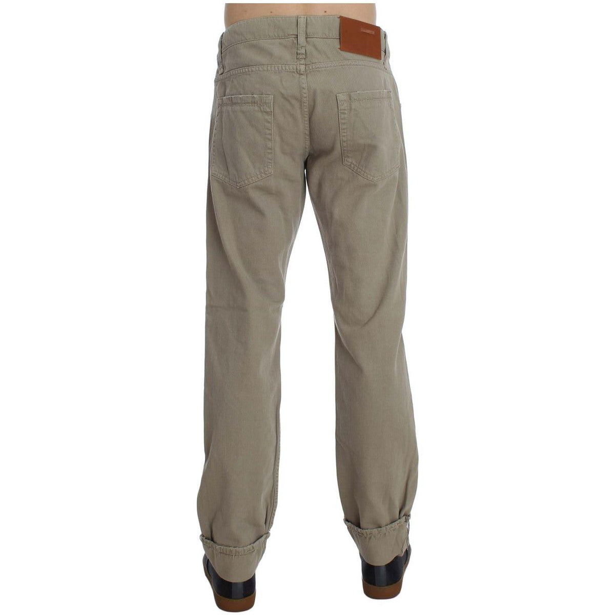 Acht Beige Cotton Patchwork Jeans