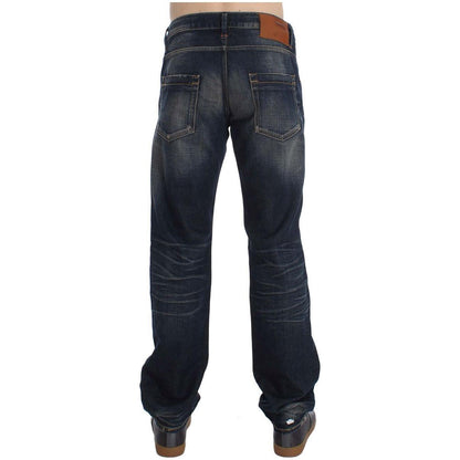 Acht Blue Wash Straight Fit Low Waist Jeans