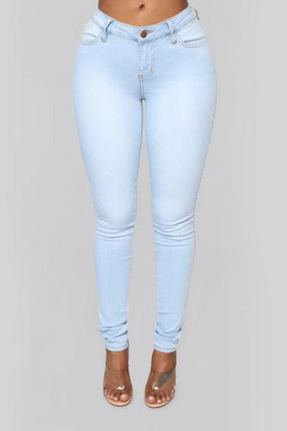 High Waist White Skinny Jeans