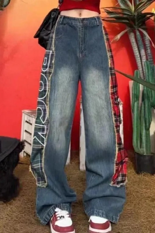 Hip-Hop Patchwork Jeans