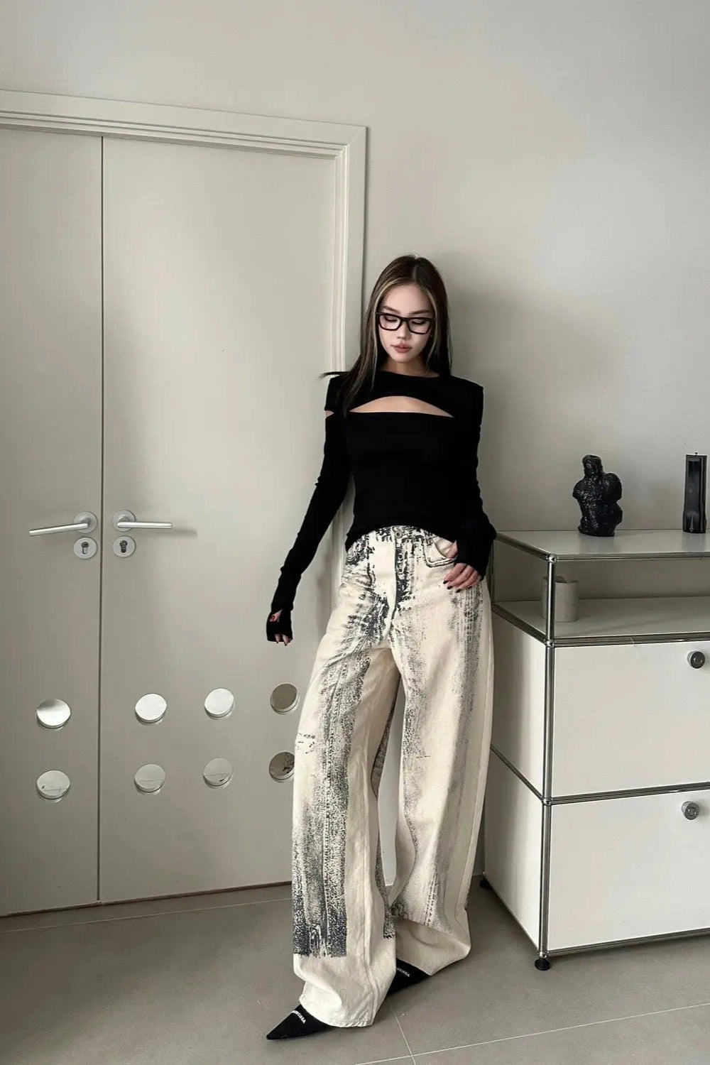 Vintage Straight Tie Dye Jeans