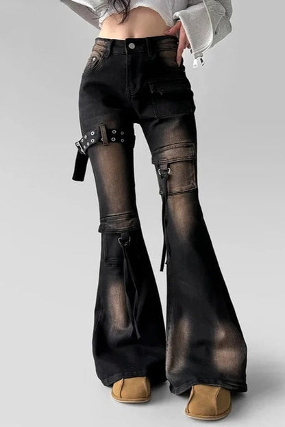 Retro Pocket Bootcut Jeans