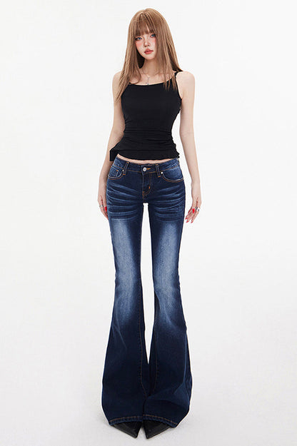 Low Waist Long Flare Jeans