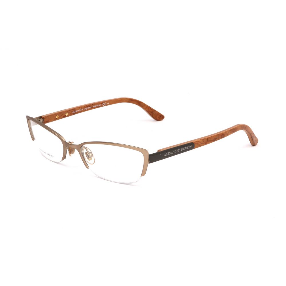 Alexander McQueen Brown Metal Glasses (Frames)