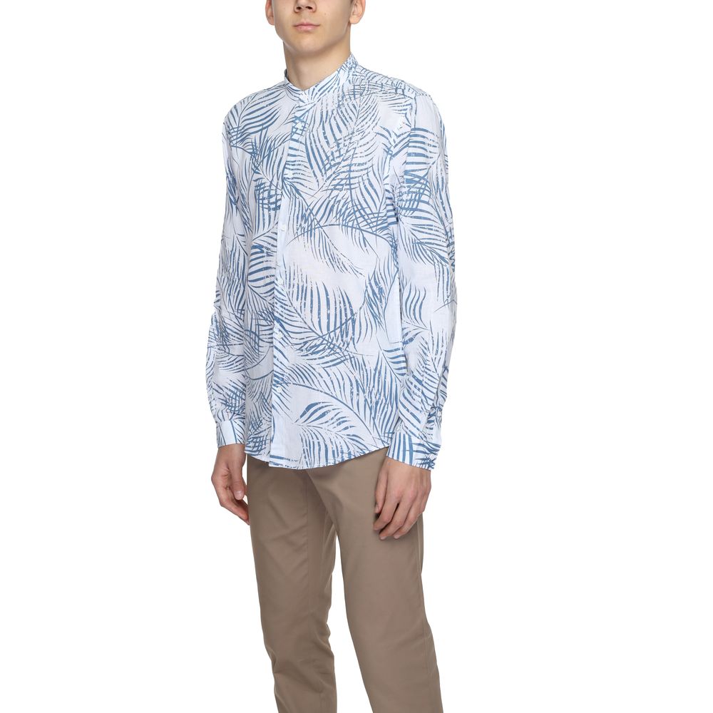 Antony Morato Blue Cotton Pattern Shirt