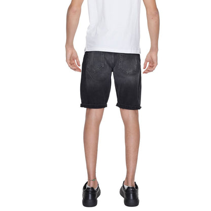 Antony Morato Black Cotton Bermuda Shorts