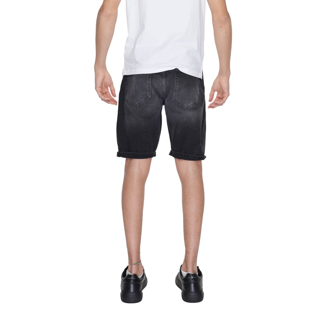 Antony Morato Black Cotton Bermuda Shorts