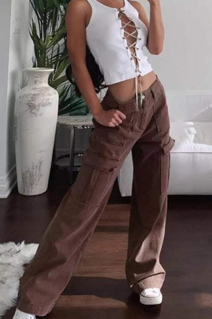 High Waist Loose Denim Jeans