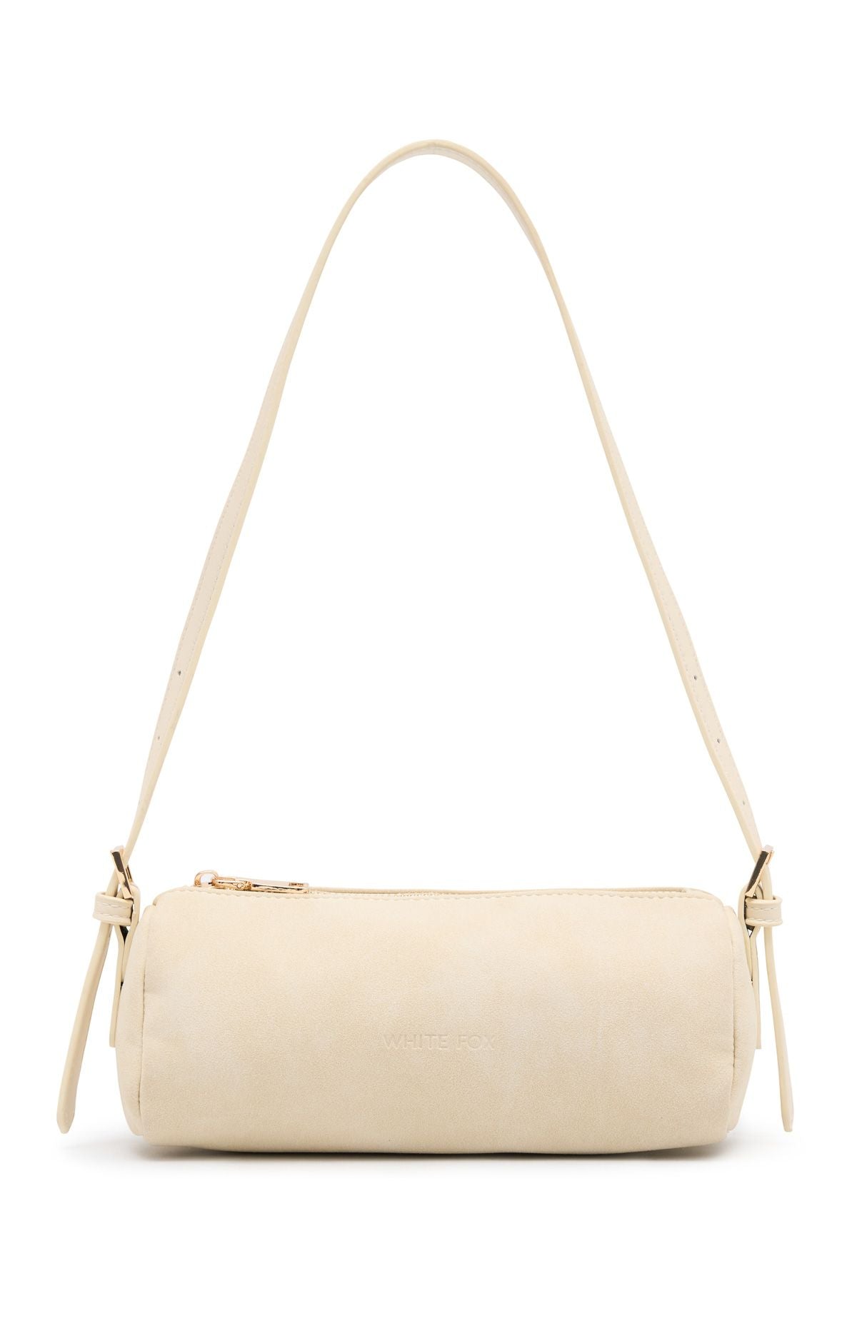 Gannon Shoulder Bag Bone Faux Suede