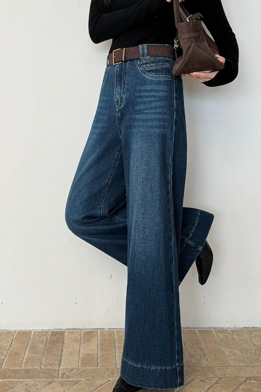 Washed Cropped Relaxed Jeans