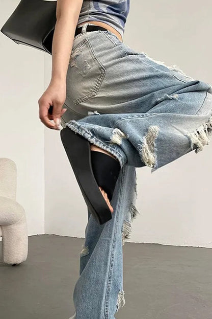 Retro Distressed Jeans