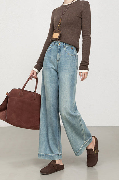 Soft High Rise Embroidered Cropped Jeans