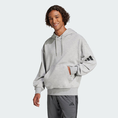 Men's adidas Essentials Loose-Fit 3 Bar Logo French Terry Hoodie