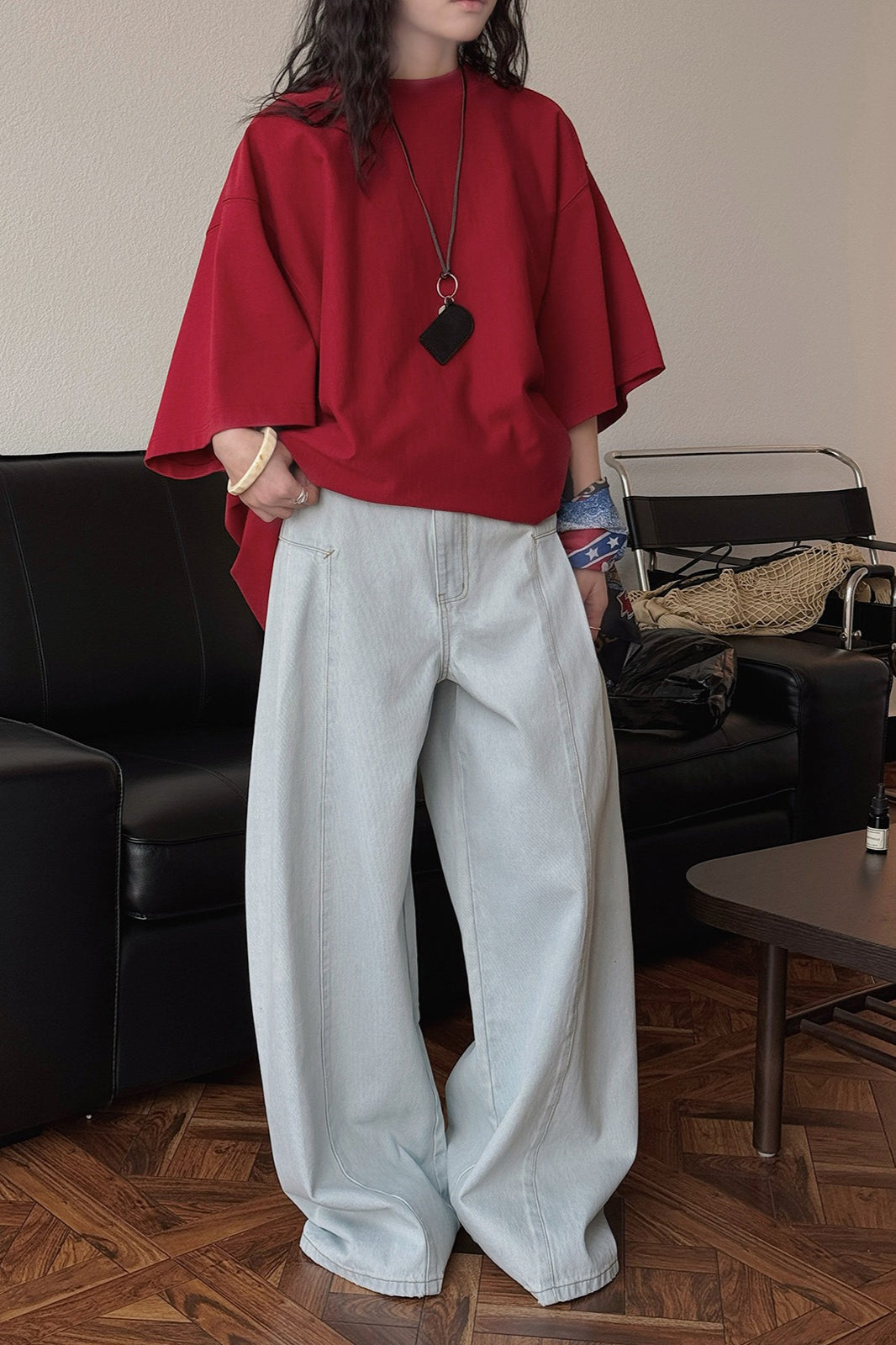 Deconstructed Flared Denim Jeans