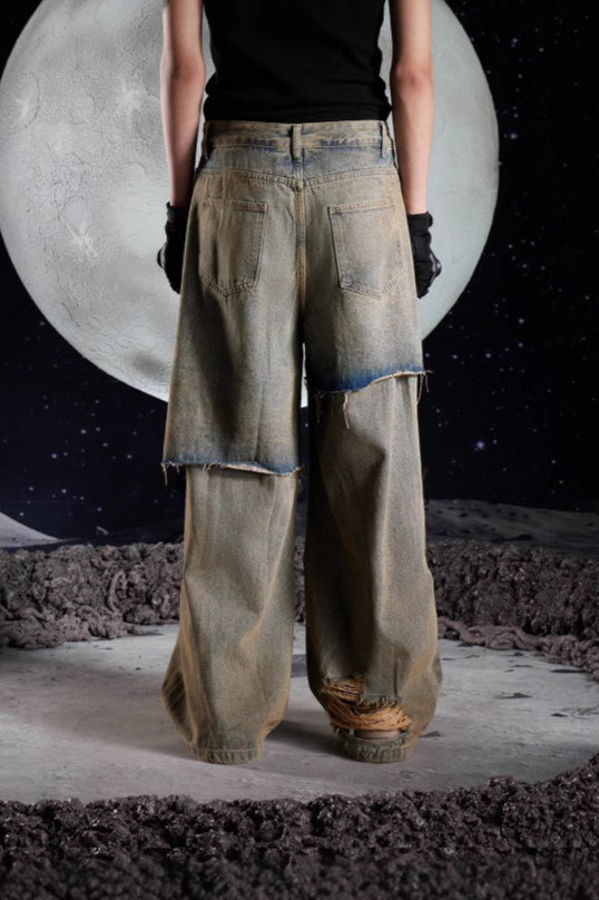 Punk Ripped Loose Fit Denim Jeans