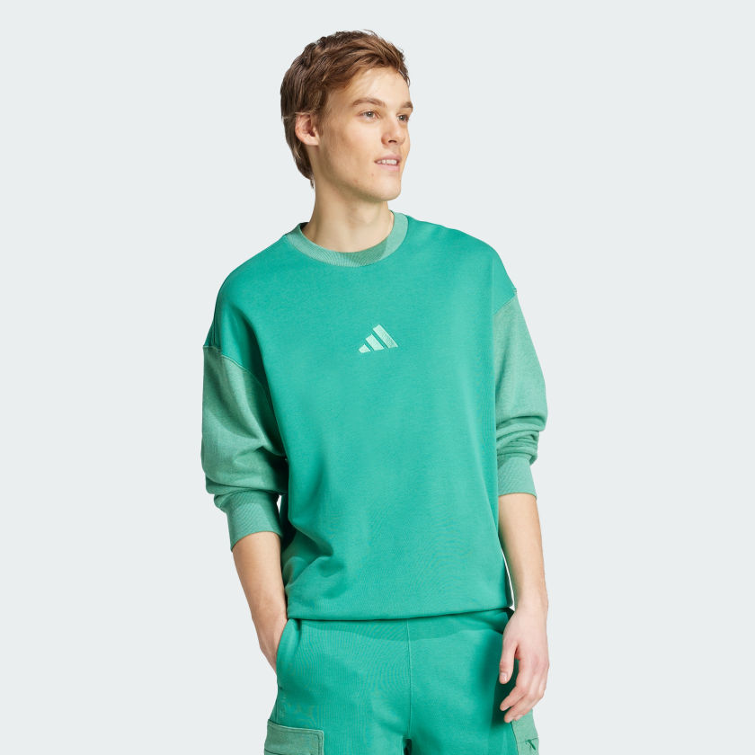 Men's adidas All SZN French Terry Colorblock Crew Sweatshirt