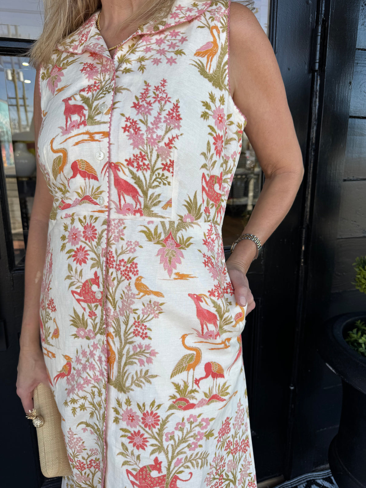 Spartina Dress Castillo Toile Cream