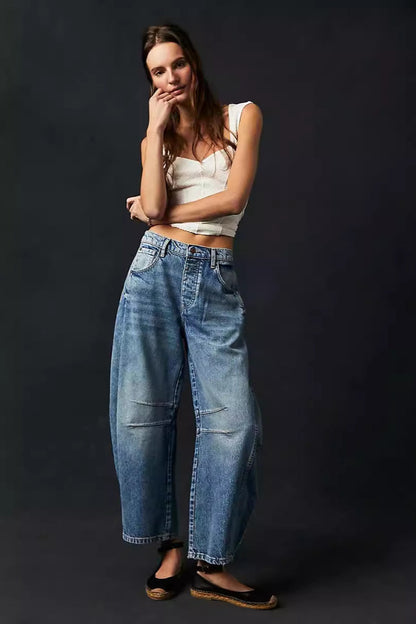 Loose Fit Low Waist Denim Jeans