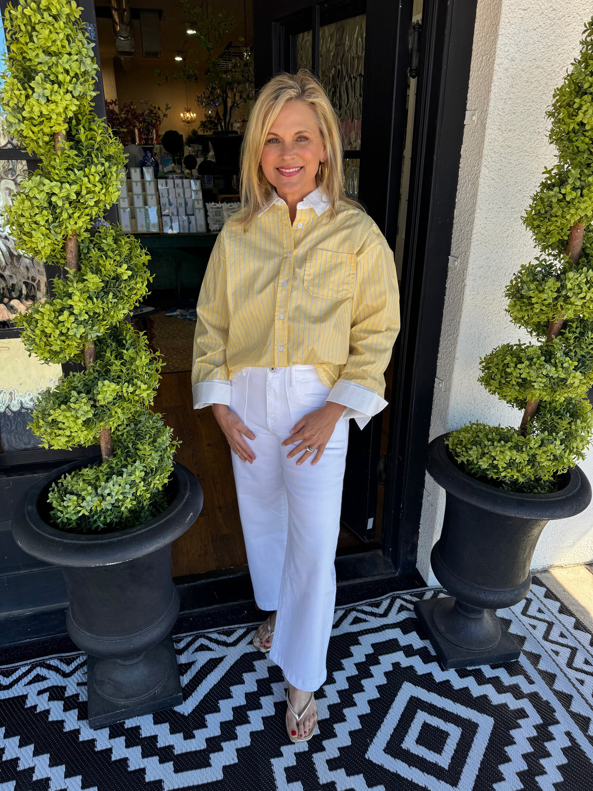 Super High Rise Wide Pant - Snow Milk