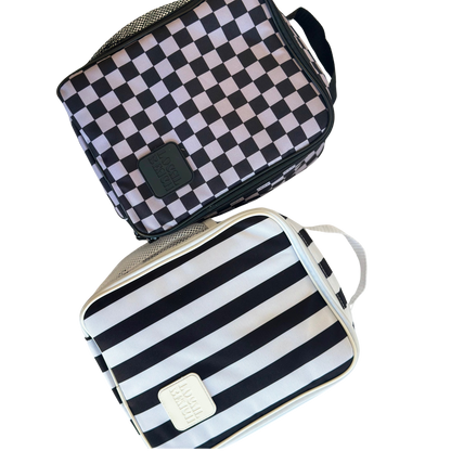 Black/White Striped Lunchbox